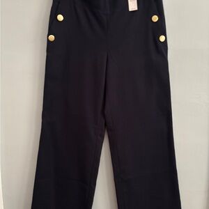 LOFT Dark Blue Trousers with Gold Buttons New with Tags